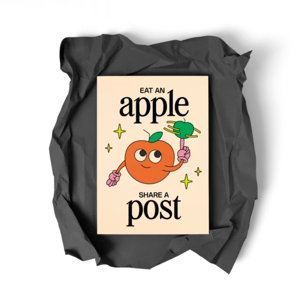 SIMON JOH® Fine Art Print - Eat An Apple - Share A Post