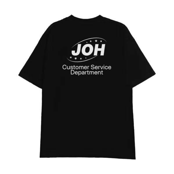 SIMON JOH® Black T-Shirt - Customer Service Department