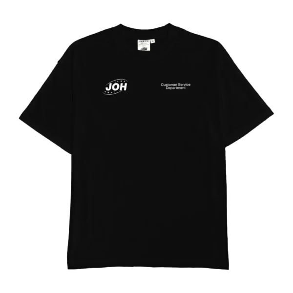 SIMON JOH® Black T-Shirt - Customer Service Department